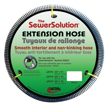 Valterra SEWERSOLUTION EXTENSION HOSE, 10FT SS02